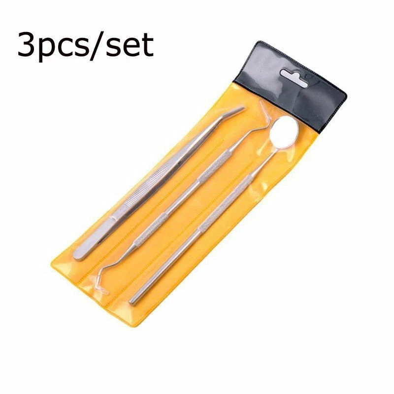 Dental oral scaler pick teeth Mirror Explorer Cleaning Kit Tool Stainless Steel