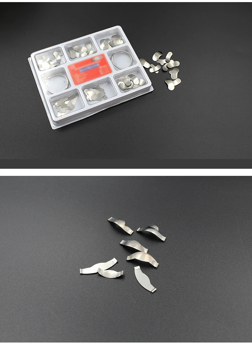 Dental Sectional Matrix System Contoured Metal Matrices Refill Matrix Bands 50Pc