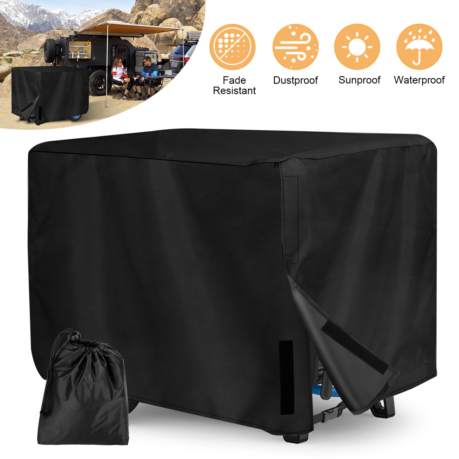Heavy Duty Universal Generator Cover 210D Outdoor Waterproof 20″L x 20″H x 26″W