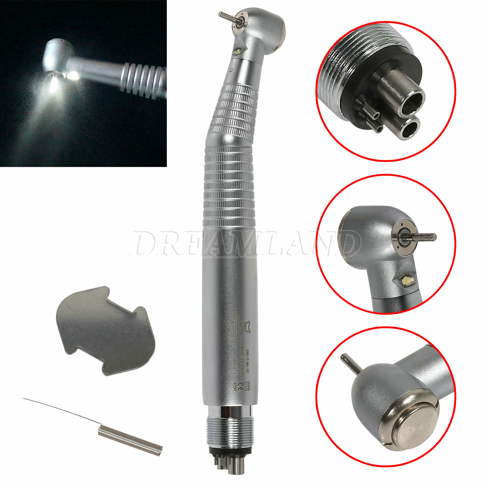 Dent LED E-generator High Speed Handpiece Internal 3 Spray 2/4Hole / Rotor YNV