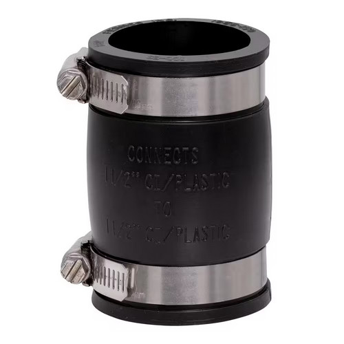 1-1/2 in. x 1-1/2 in. DWV Flexible PVC Coupling – Durable, Easy Installation for