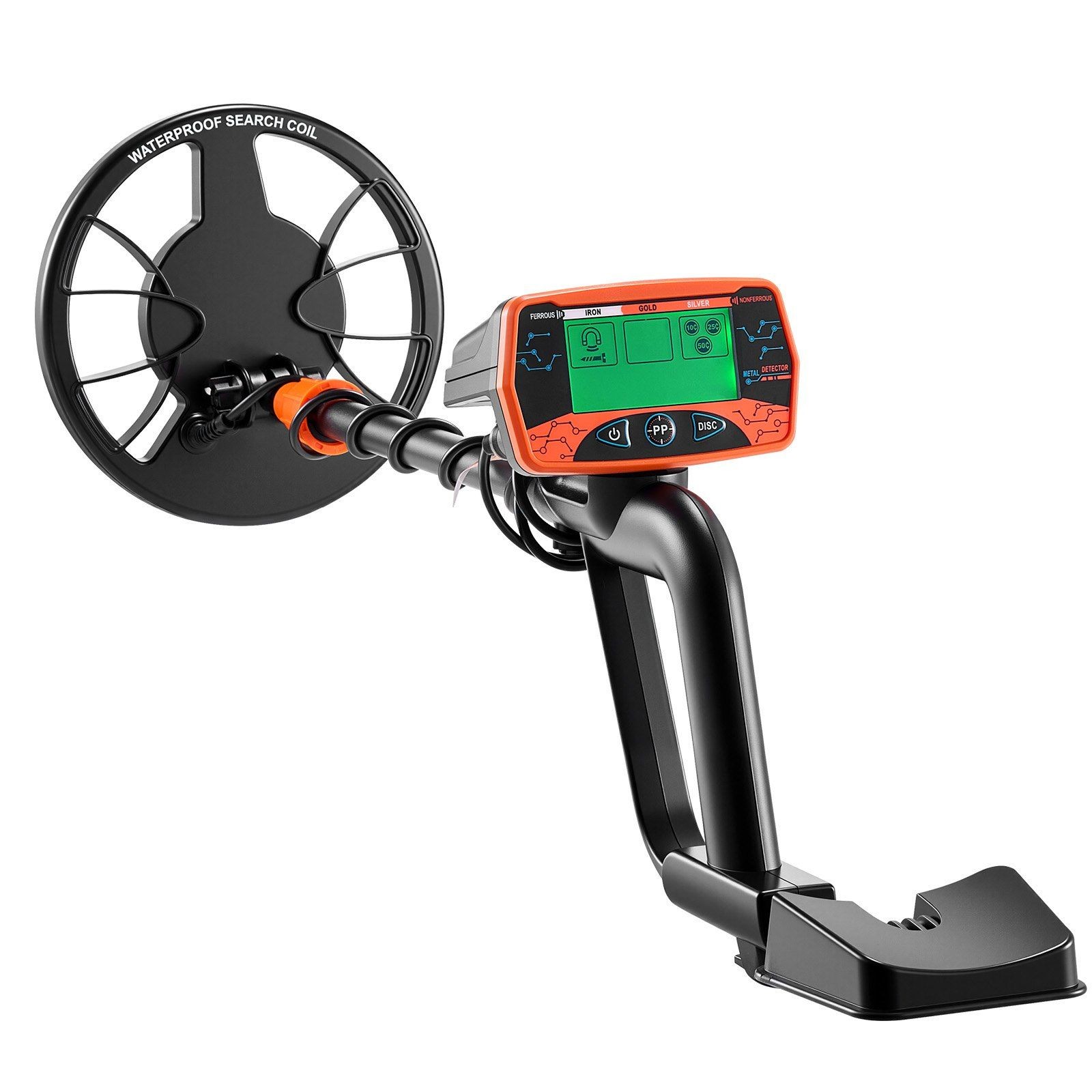 8″ High-Accuracy Metal Detector for Adults — 5.8kHz, FSTN Screen, IP68 Coil