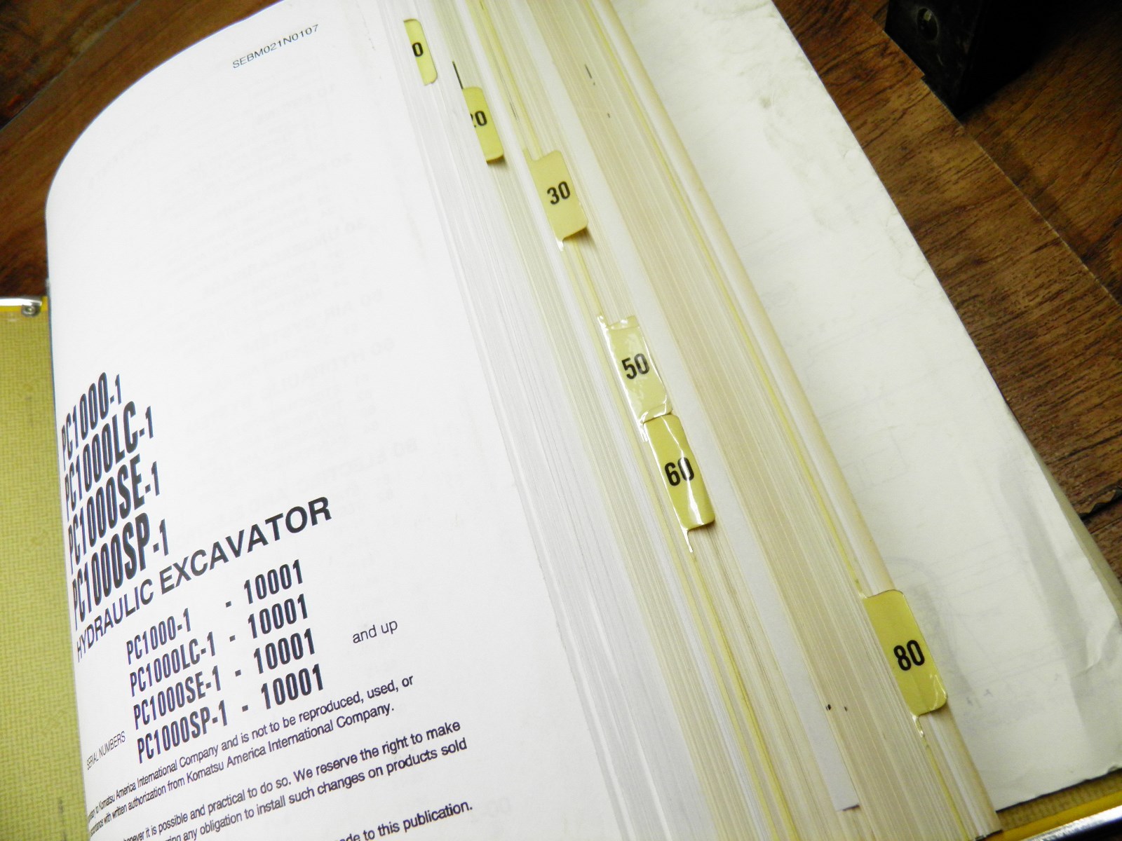 KOMATSU PC1000-1 PC1000LC SE SP SHOP MANUAL 10001-UP