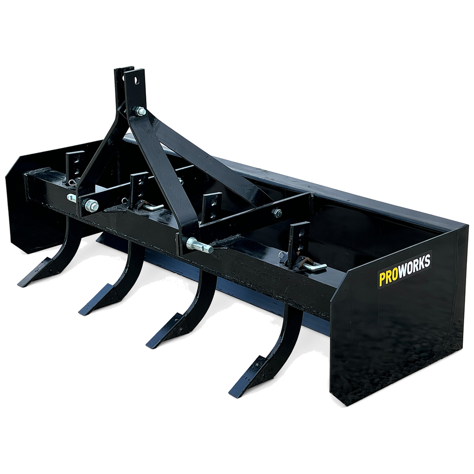 PROWORKS 60″ Box Blade 3 Point Hitch Tractor Scraper Grader 5ft USA 4 Ripper