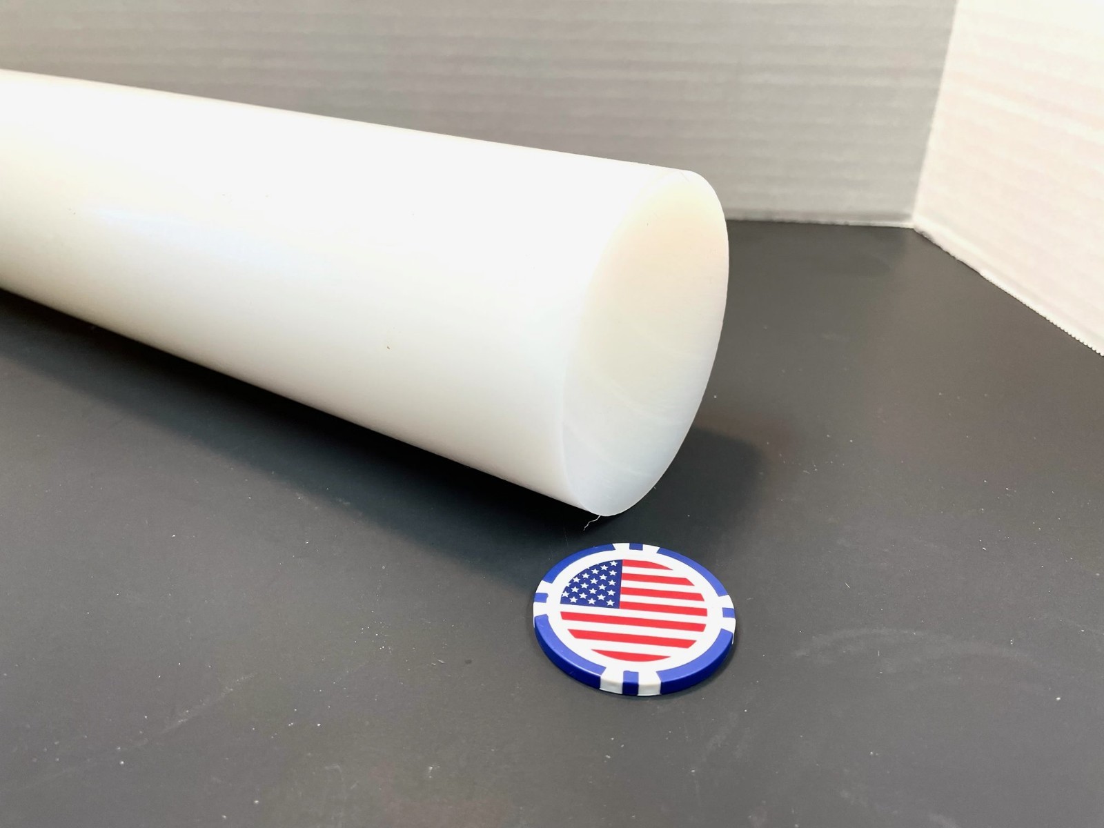 UHMW White Round Rod 3″ Diameter x 12″ Long, 1 Unit, Extruded