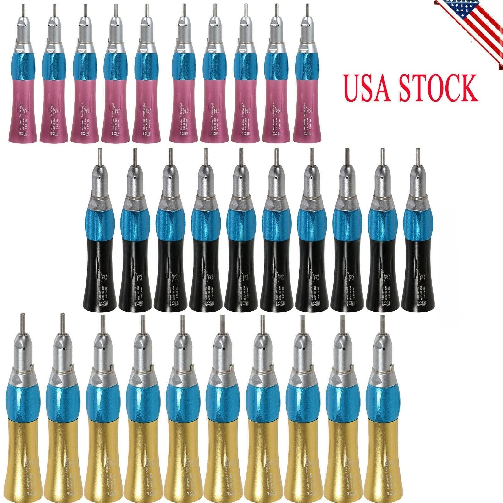 1-10*Dental Slow Low Speed Straight Handpiece Nosecone For NSK E-type Air Motor