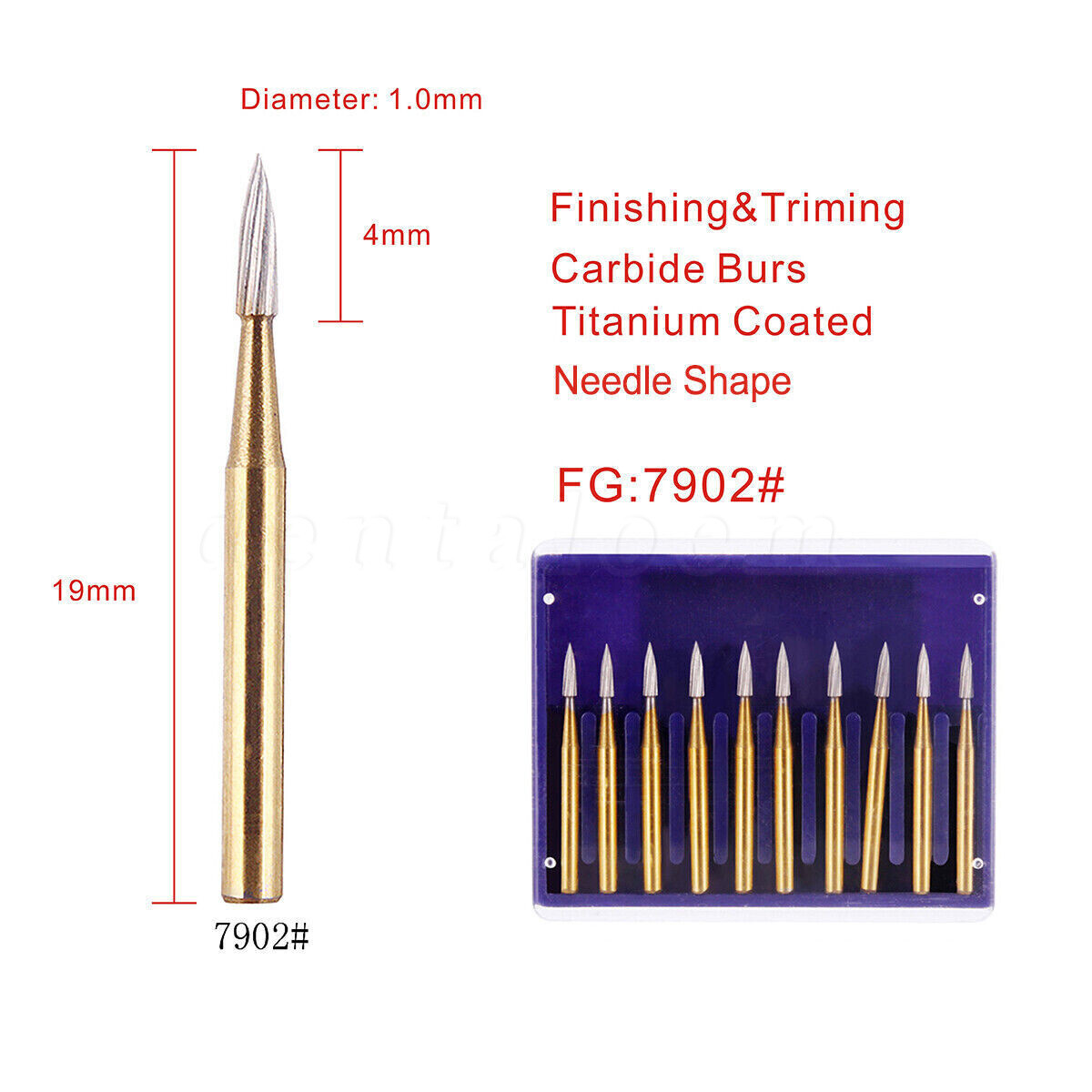 10 Pcs Dental Carbide Trimming & Finishing Burs FG For High Speed Handpie