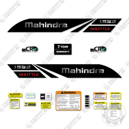 Fits Mahindra 1533 Decal Kit Tractor – 7 YEAR OUTDOOR 3M VINYL!