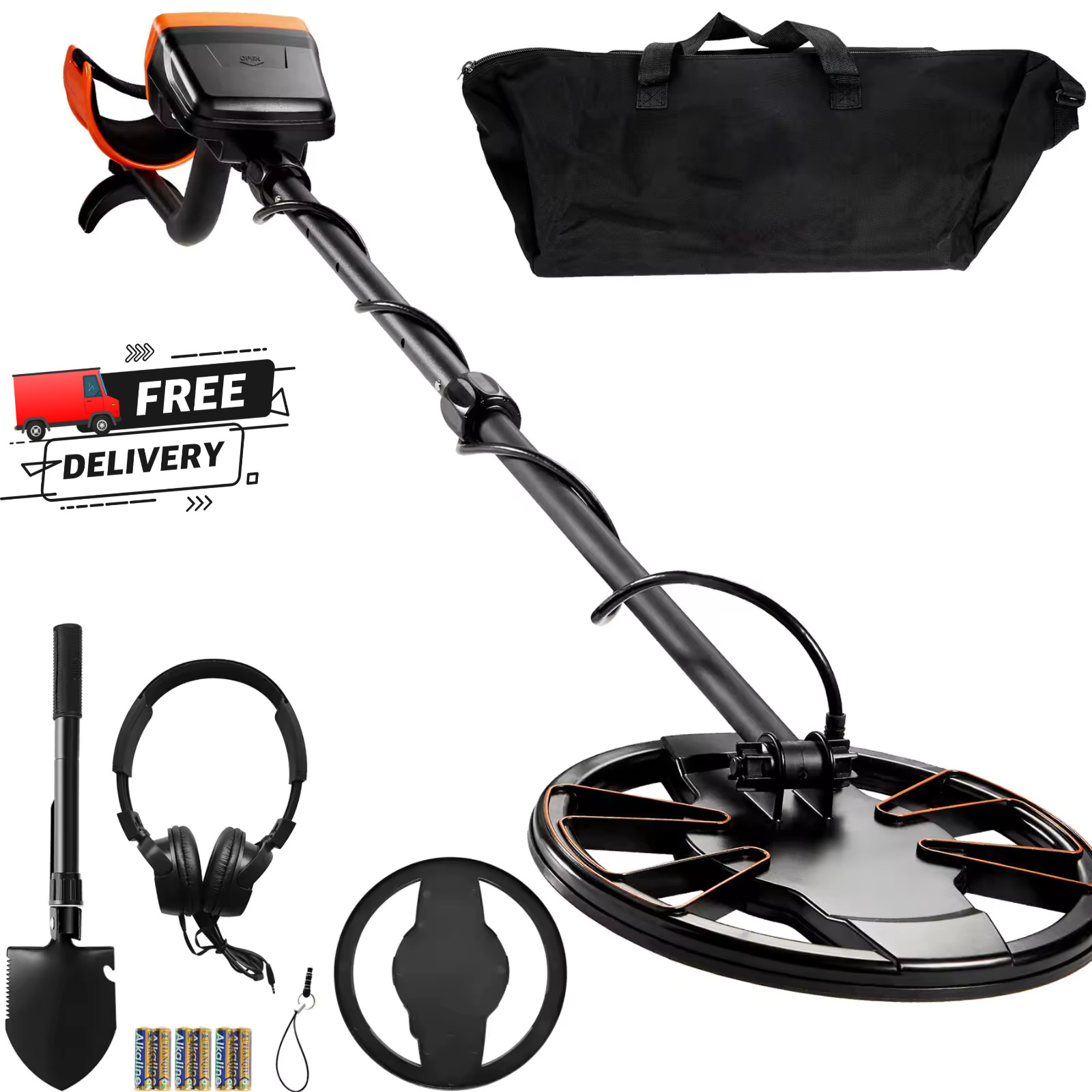 Waterproof Metal Detector for Adults Kids 10″ Coil LCD Display Professional Kit