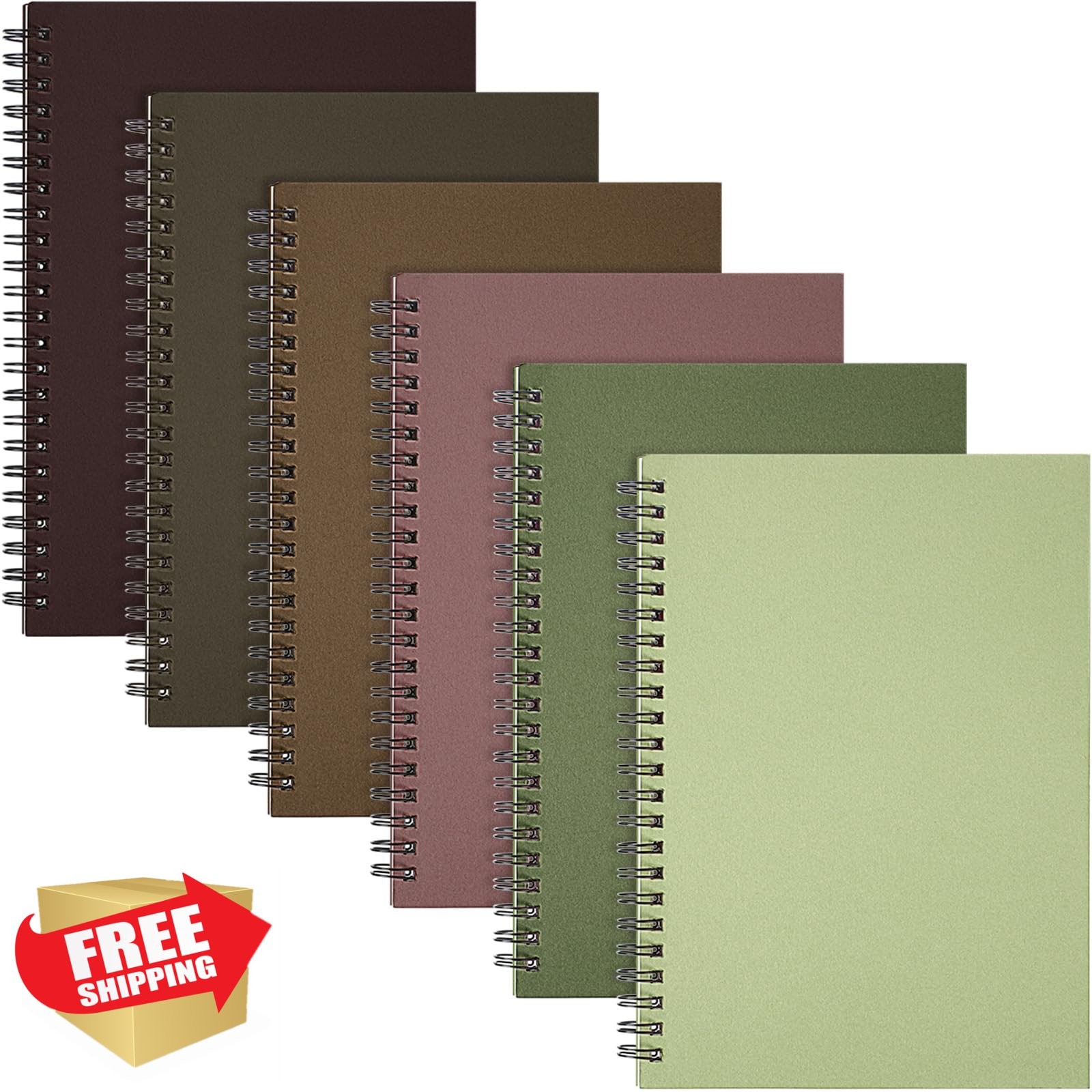 Fuutreo Fresh B5 Spiral Notebooks 6pk