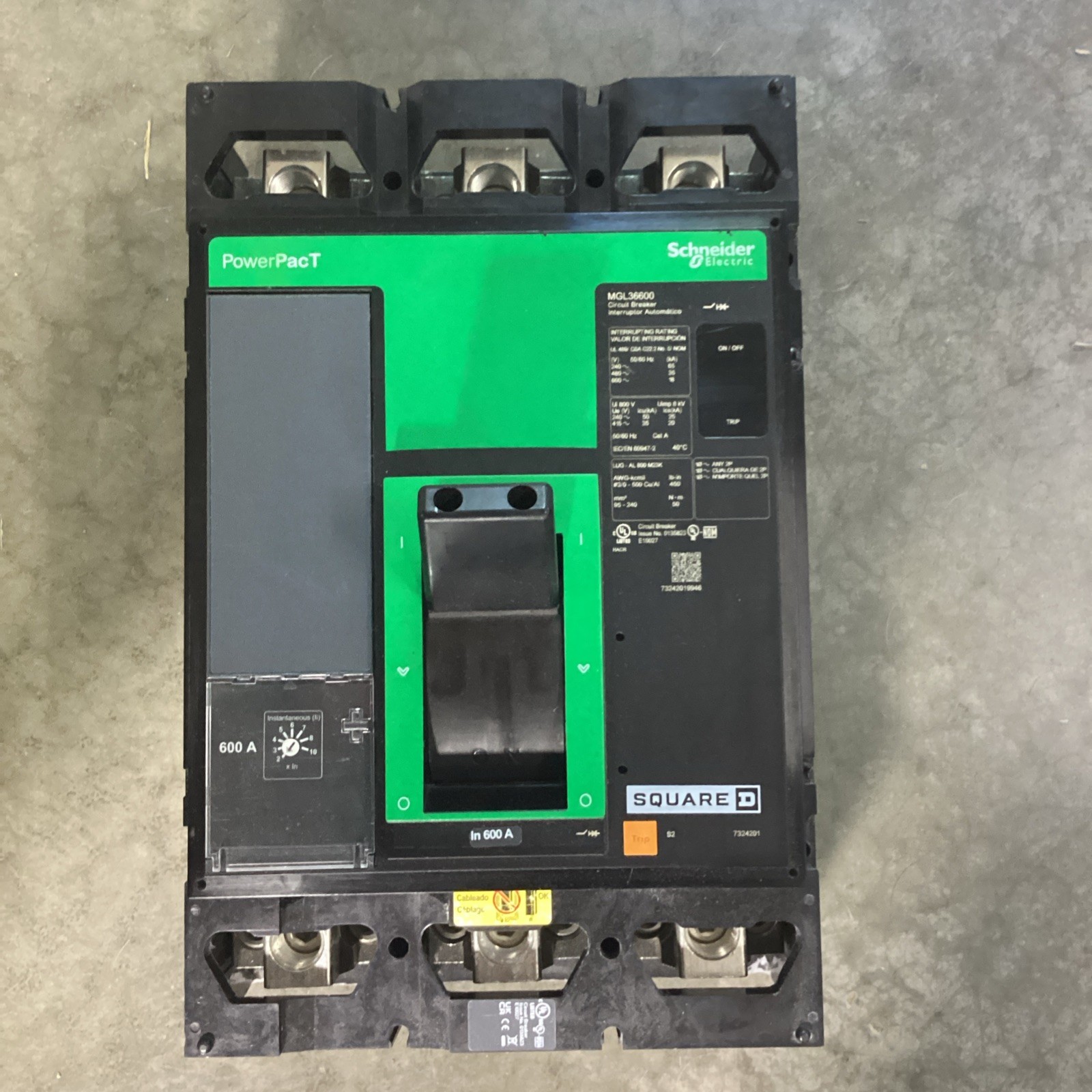New Square D MGL36600 Power PAC T 3 P 600A 800V Circuit Breaker