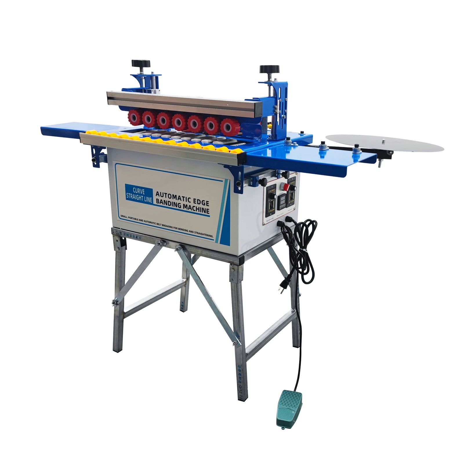Automatic Straight&Curved Edge Banding Machine Woodwork Edge Bander 0-6m/min110V