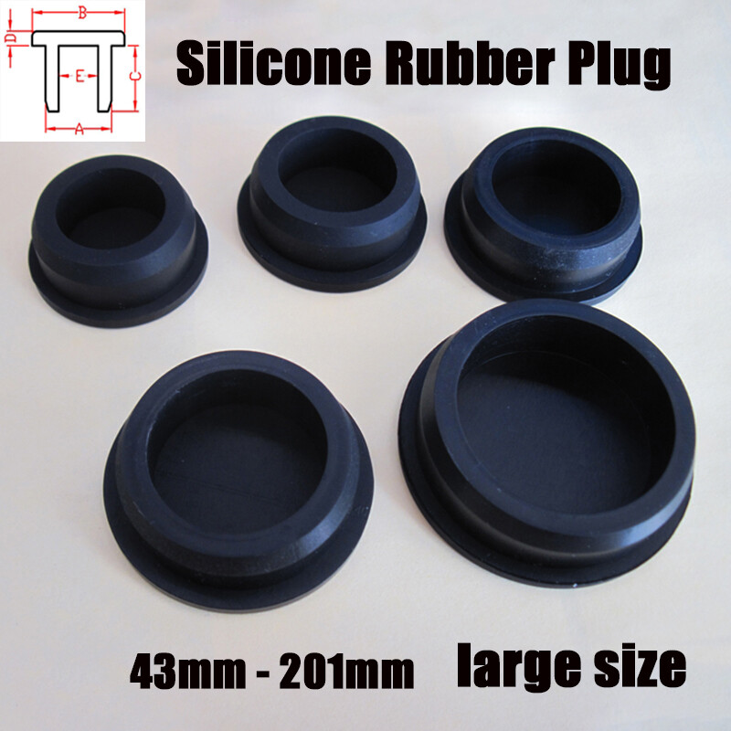 Large size Silicone Rubber Round Plug Pipe Seal Hole Plug End Cap Plug Black