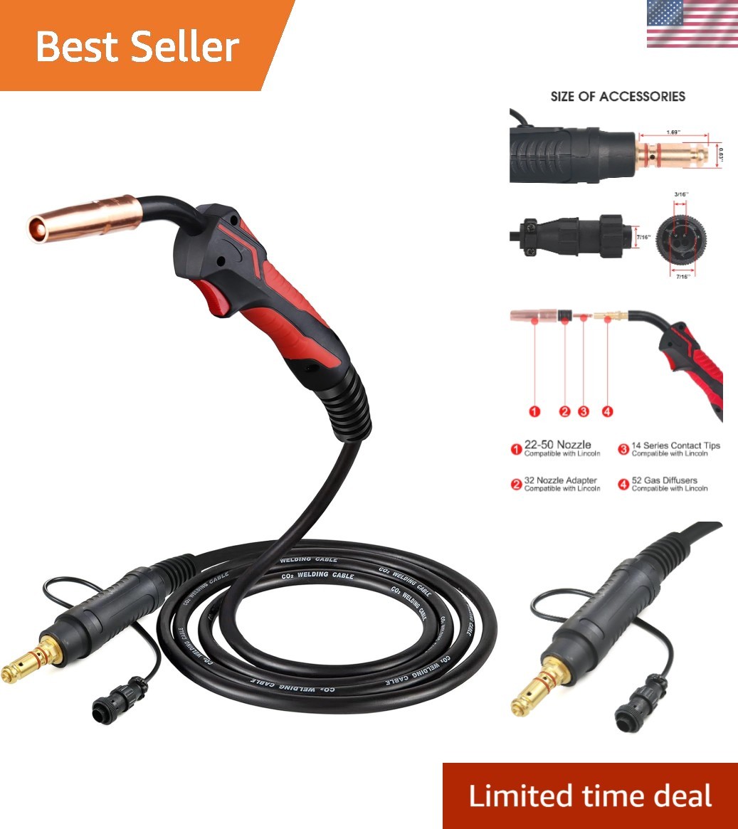 Durable 250Amp Replacement MIG Welding Torch for Lincoln Power MIG Series