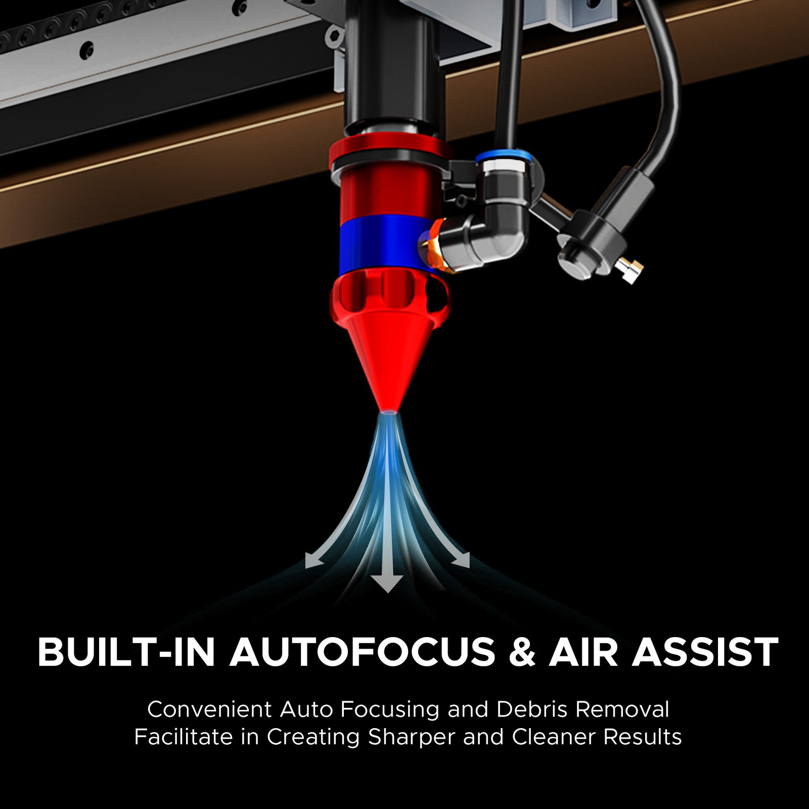 OMTech 80W 20x28in Autofocus CO2 Laser Engraver with Premium Accessories Pack