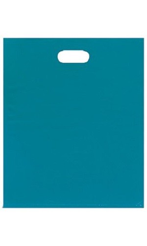Plastic Bags 500 Blue Shopping Merchandise Die Cut Handles 15 x 18″ x 4″