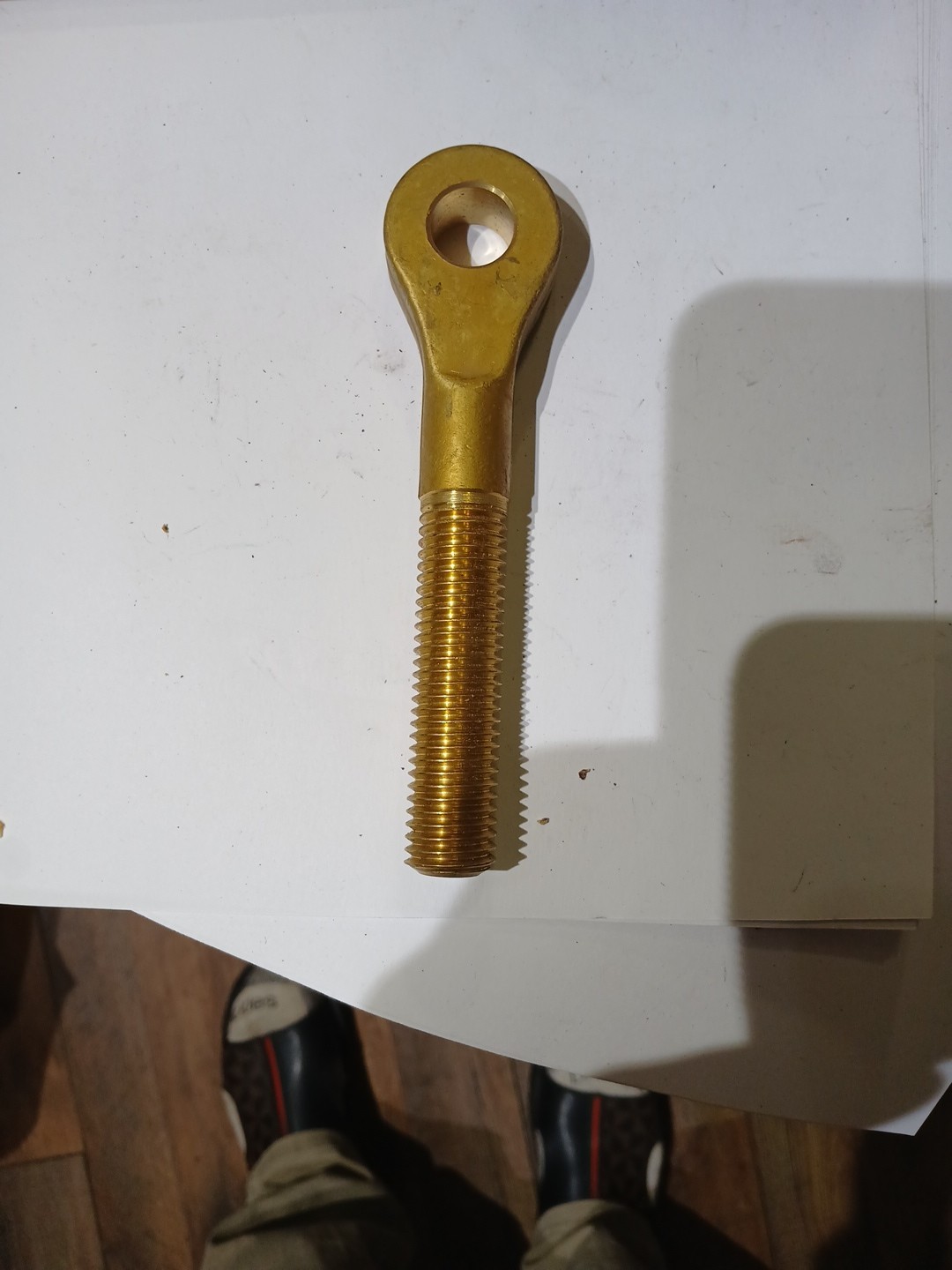 Brass Eye Bolt 3/4in Threads 6in Long 13/16″ Hole
