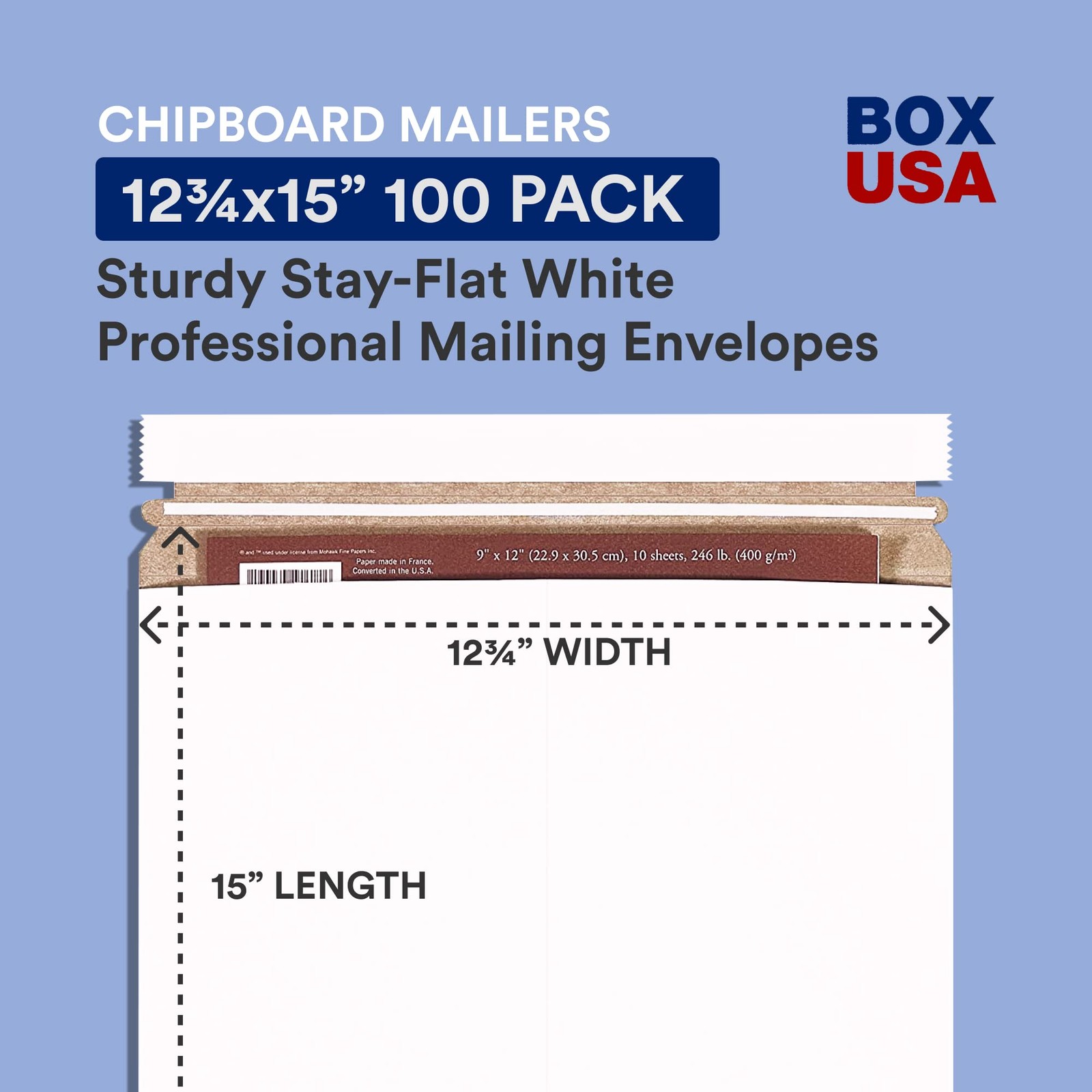 StayFlat Envelopes 12.75″ x 15″ – 100-Pack for Photos, Documents, Artwork