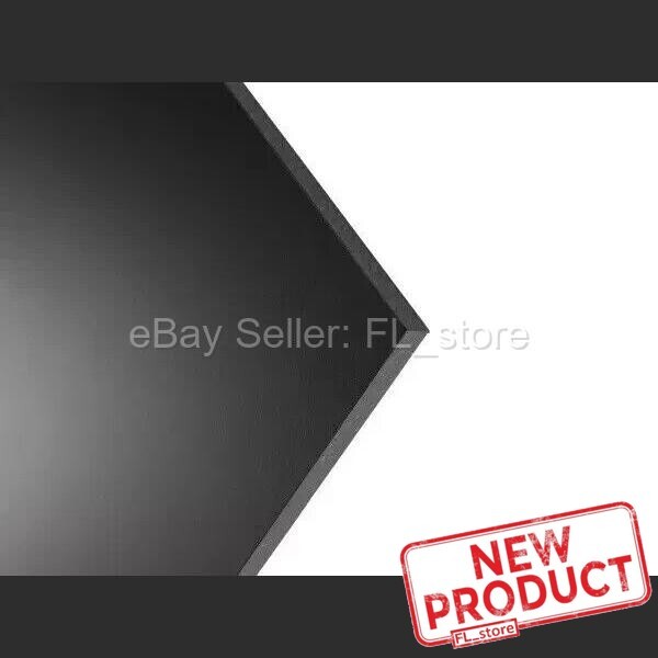 Black Plastic Sheet High Density Polyethylene 1/8″ Thick x 24″ L X 24″ W HDPE