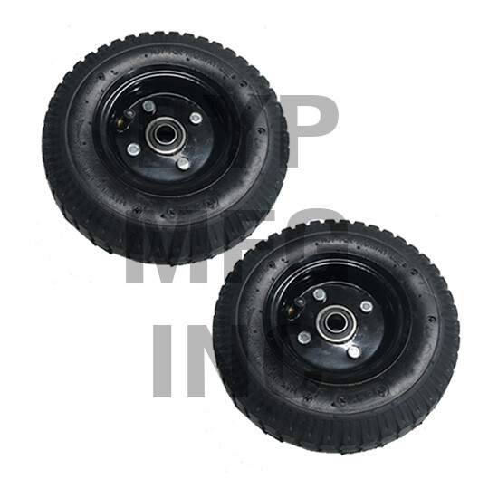 2- 8″ BLACK RIM AIR PNEUMATIC HAND TRUCK DOLLY WAGON INDUSTRIAL TRAINING WHEEL