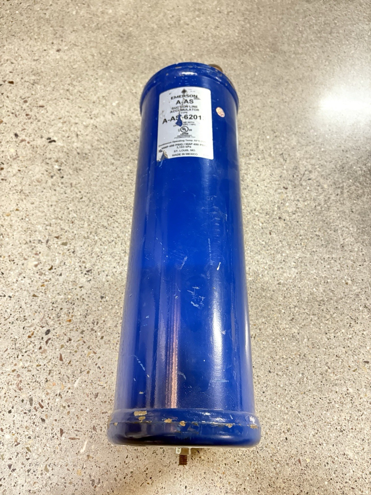 Emerson Suction Line Accumulator 6″ x 20″ x 1-5/8″ A-AS-62013 SEE DESCRIPTION