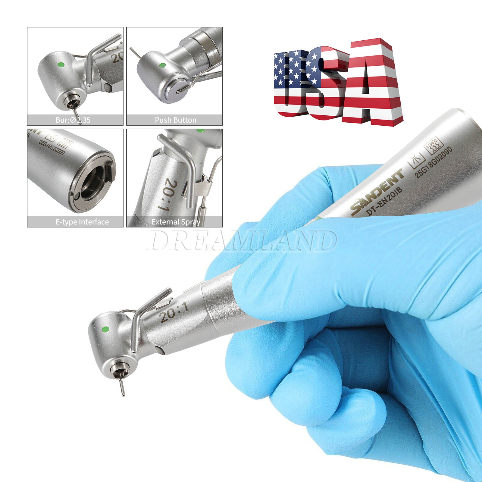 S201XL,Surgical 20:1,BRAND NEW ,1 YEAR WARRANTY, Dental Contra Angle Handpiece