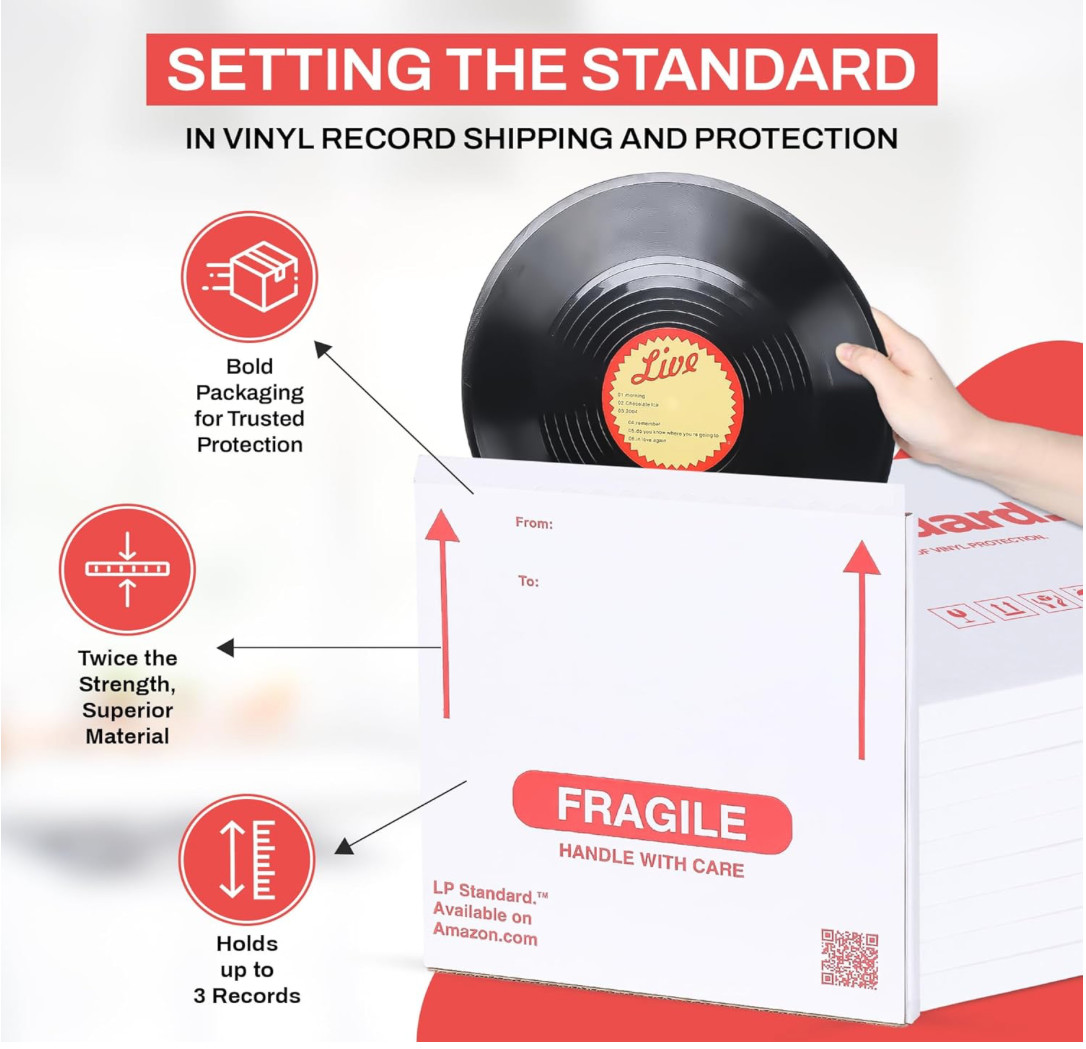 Vinyl Record LP Shipping Mailer Box, 13 ” Record Mailer, Album Box THE BEST