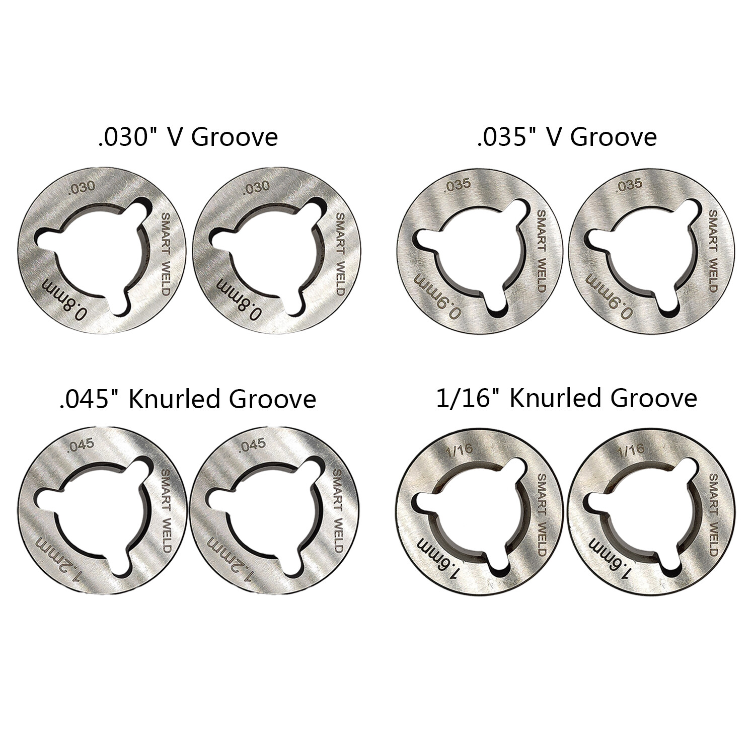 Drive Rolls Knurled V U Groove fit Miller Millermatic 200 Wire Feeder