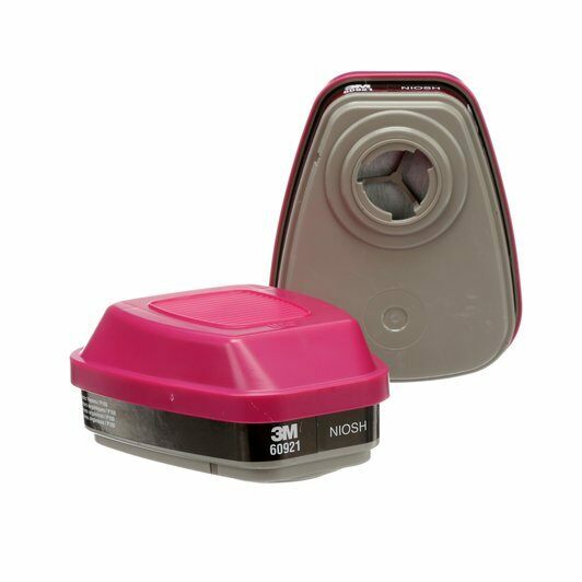 3M 7502 HALF FACE PPE RESPIRATOR MASK & 2- 60921 ORGANIC VAPOR CARTRIDGE MEDIUM