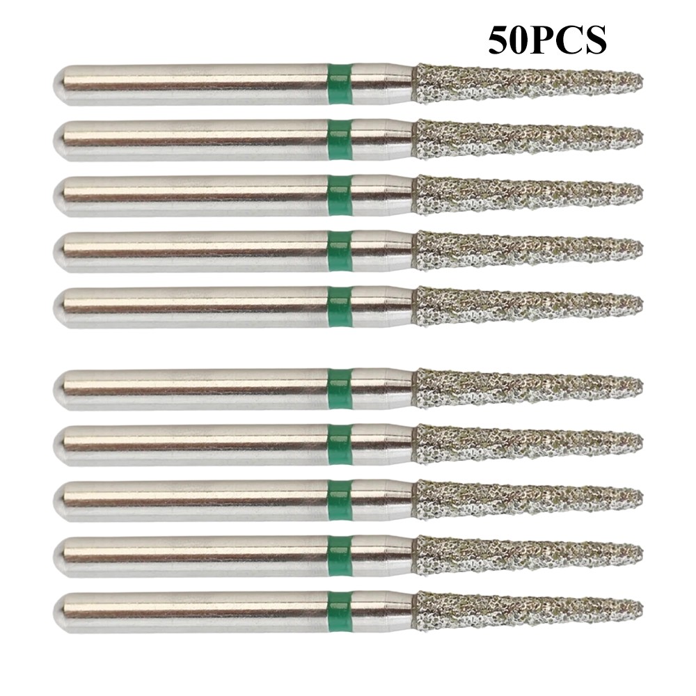 Dental Diamond Burs FG 856/014C Round End Taper High Speed Burr Coarse Grit 50PC