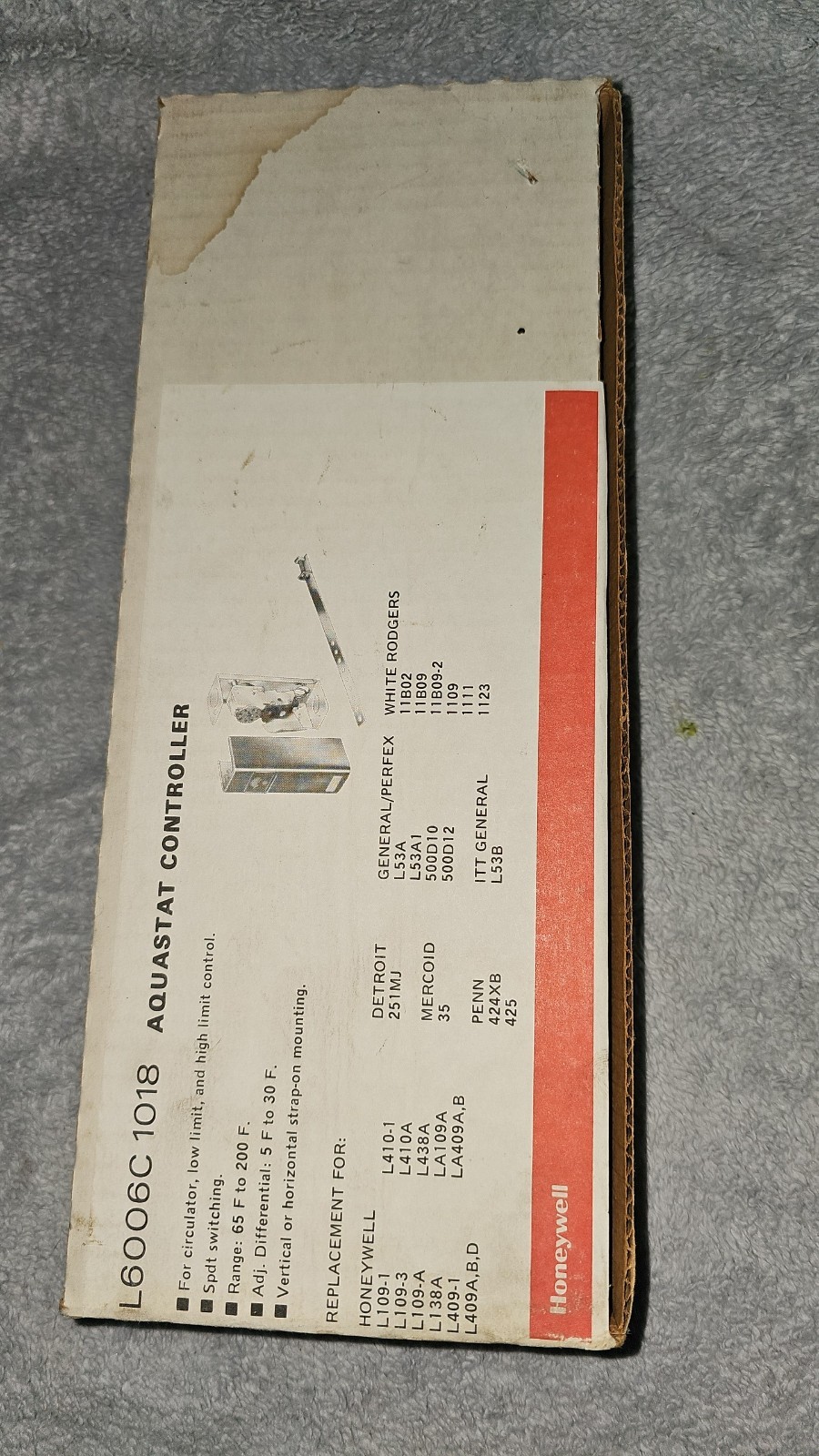 Honeywell L6006C1018/U Surface Mount Aquastat Controller Replacement