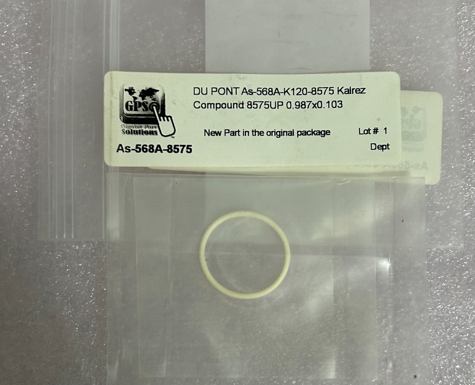 DU PONT AS-568A-120 Kalrez 8575 UP, ID 0.987 CS0.103