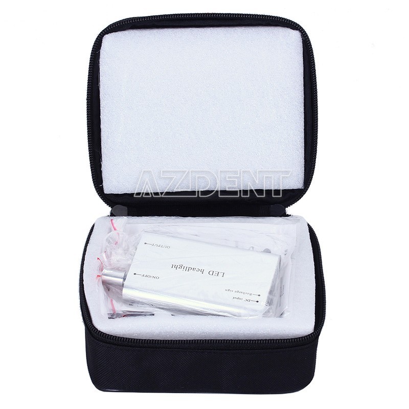 Dental Medical 5W LED Head Light w/ Filter Metal Clip for Loupes Glasses Silver