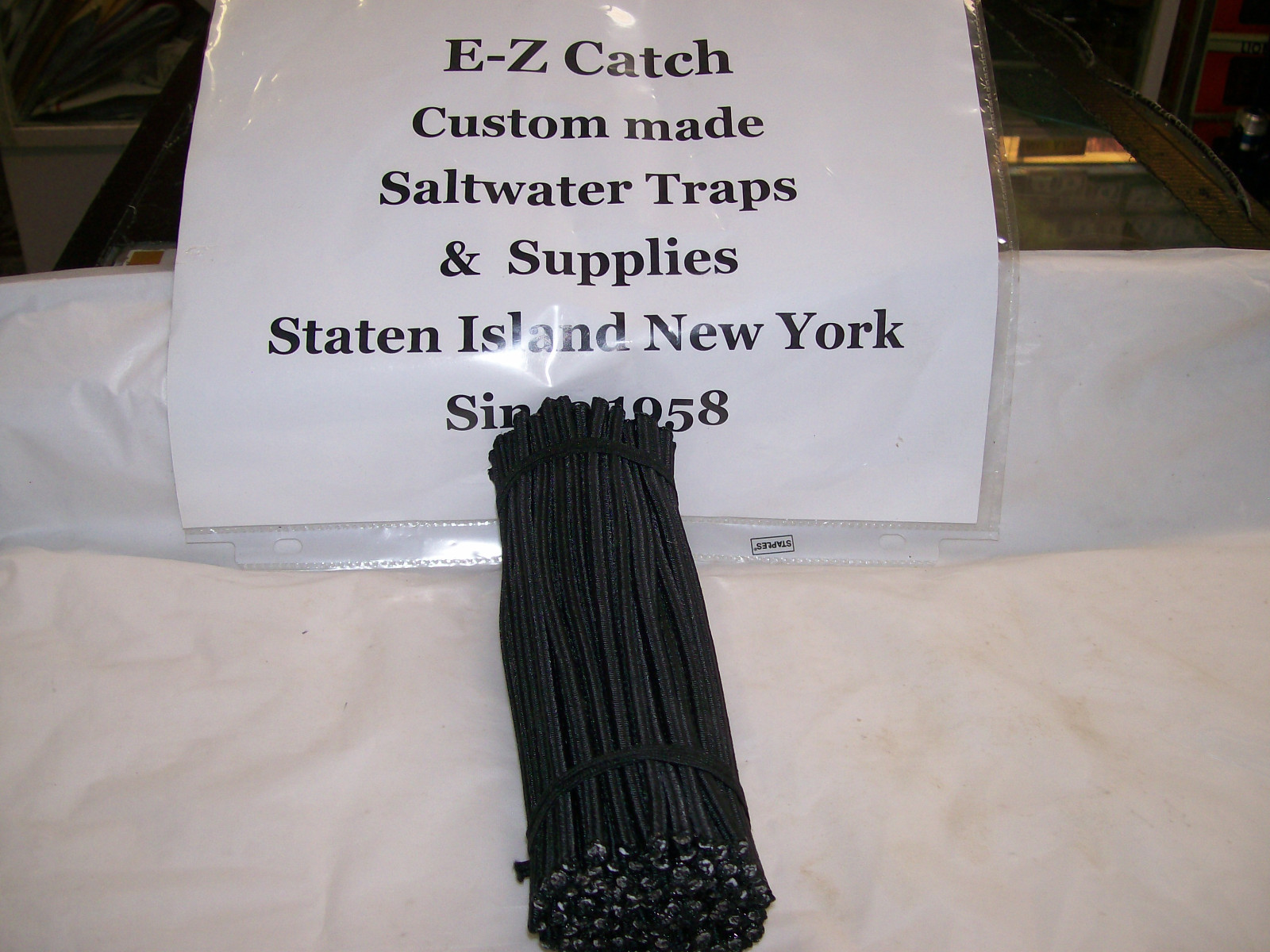 E-Z Catch Bungee shock cord 3/16″ x 7 inch cut’s Black Marine Grade 100 pack USA