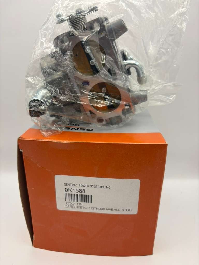 Generac 0K1588 Carburetor GTH990 Engine w/ Ball Stud OEM New Open Box.