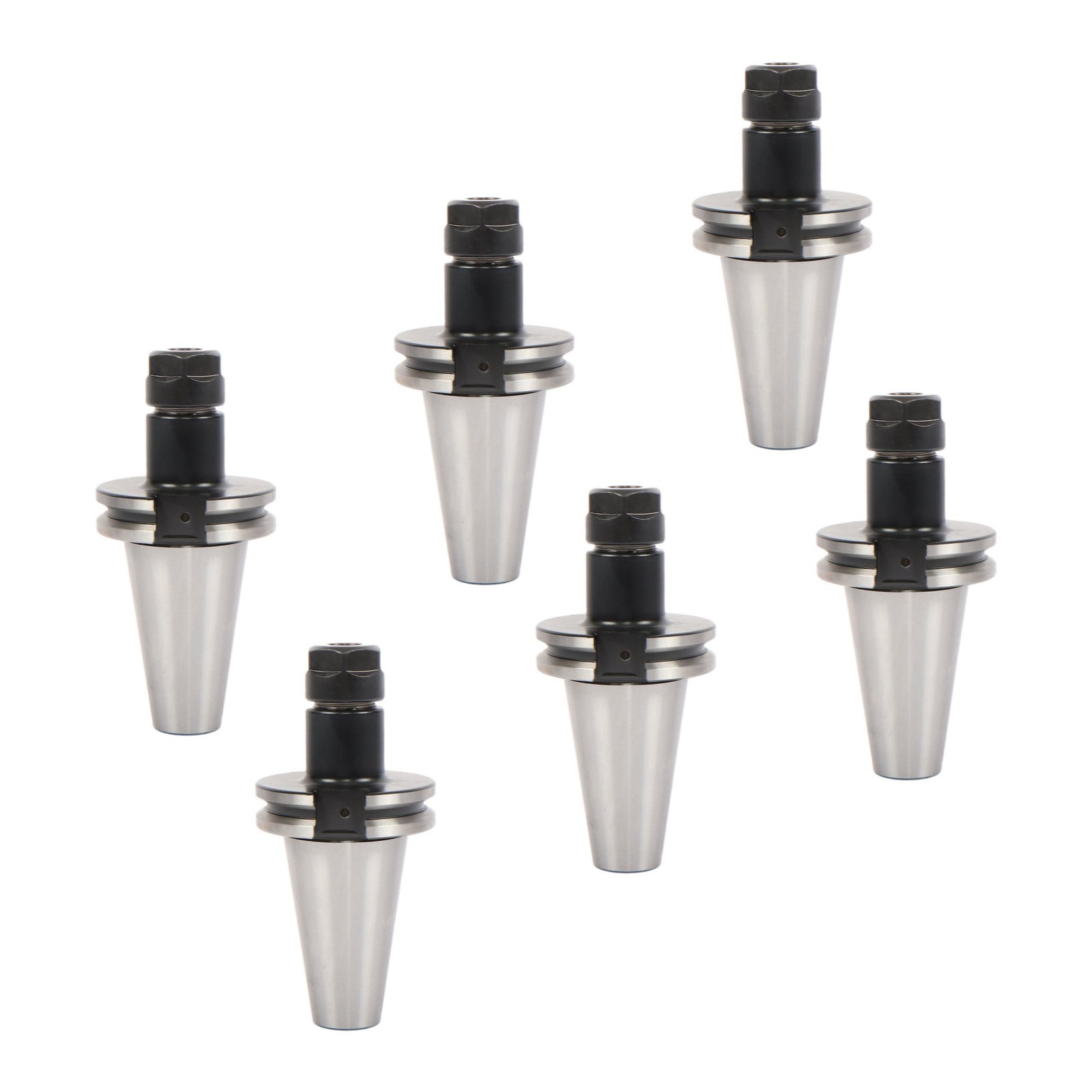 6 × CAT40 ER16 Collet Chuck Set 2.76″ G2.5 25000 RPM