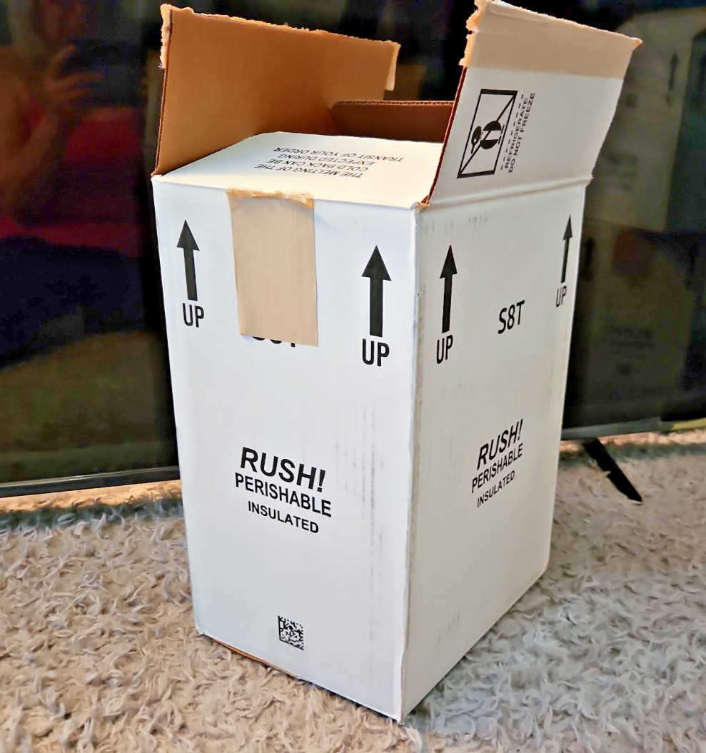 Styrofoam Box with XL BOX with space For Cold Things Inside Dimensions 6″x 8″x8″