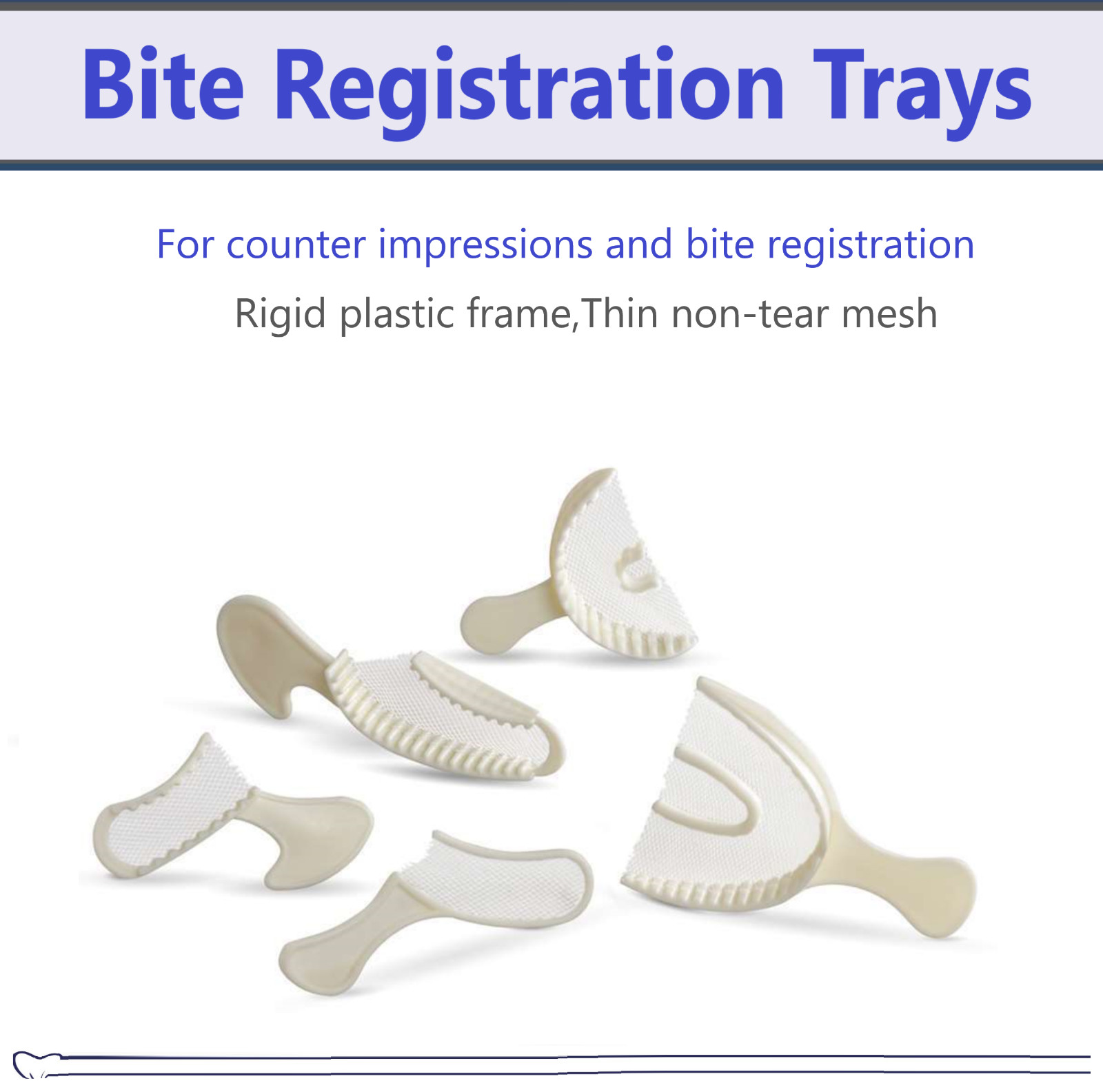 Dental Impression Bite Registration Triple Trays Mold (Choose Size & Quantity)