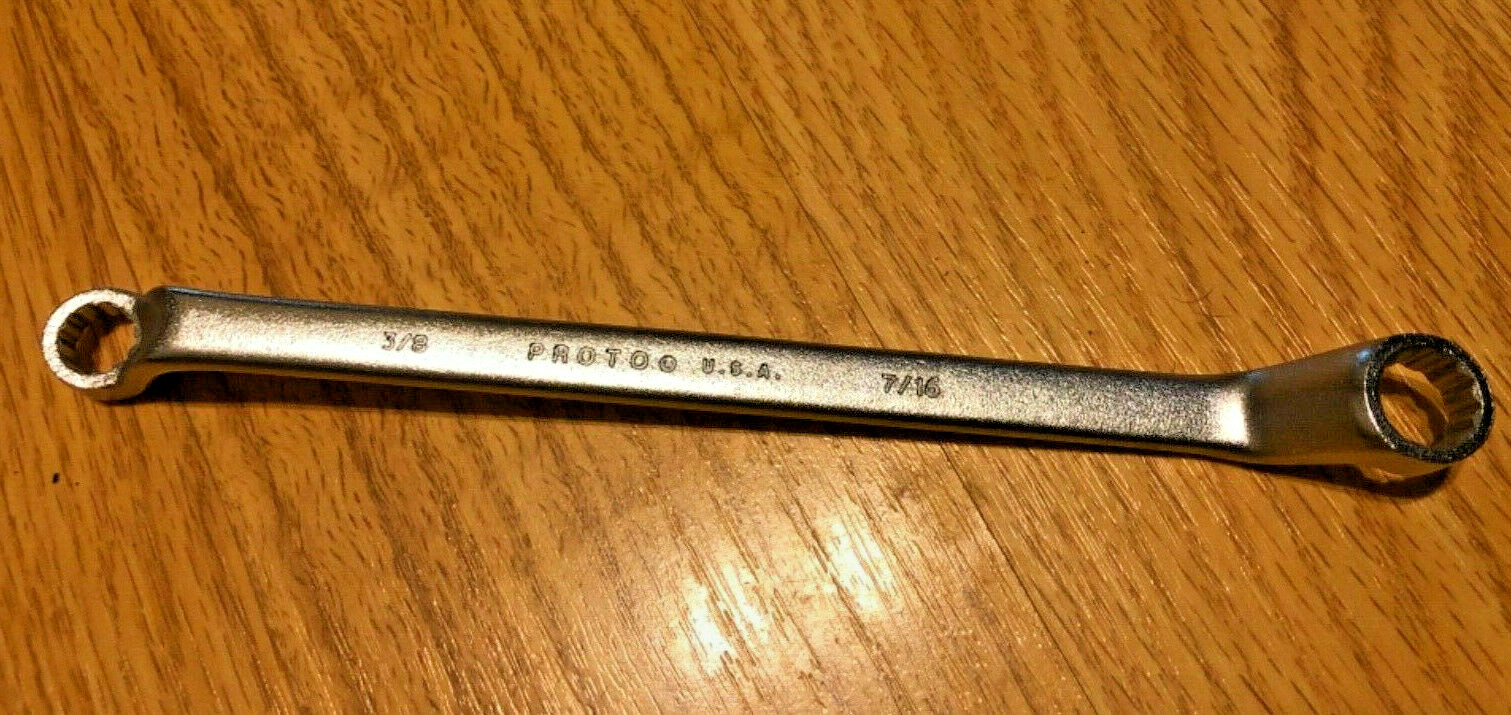 Proto 8180 3/8″ – 7/16″ Box Wrench, New, USA Made 12 pt