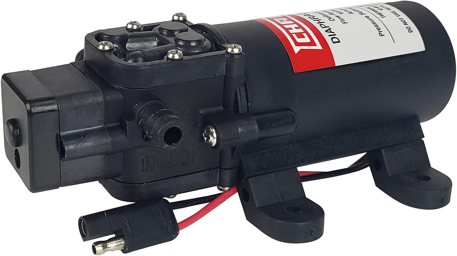 6-9206 12V 1.0 GPM Standard Diaphragm Pump, Black