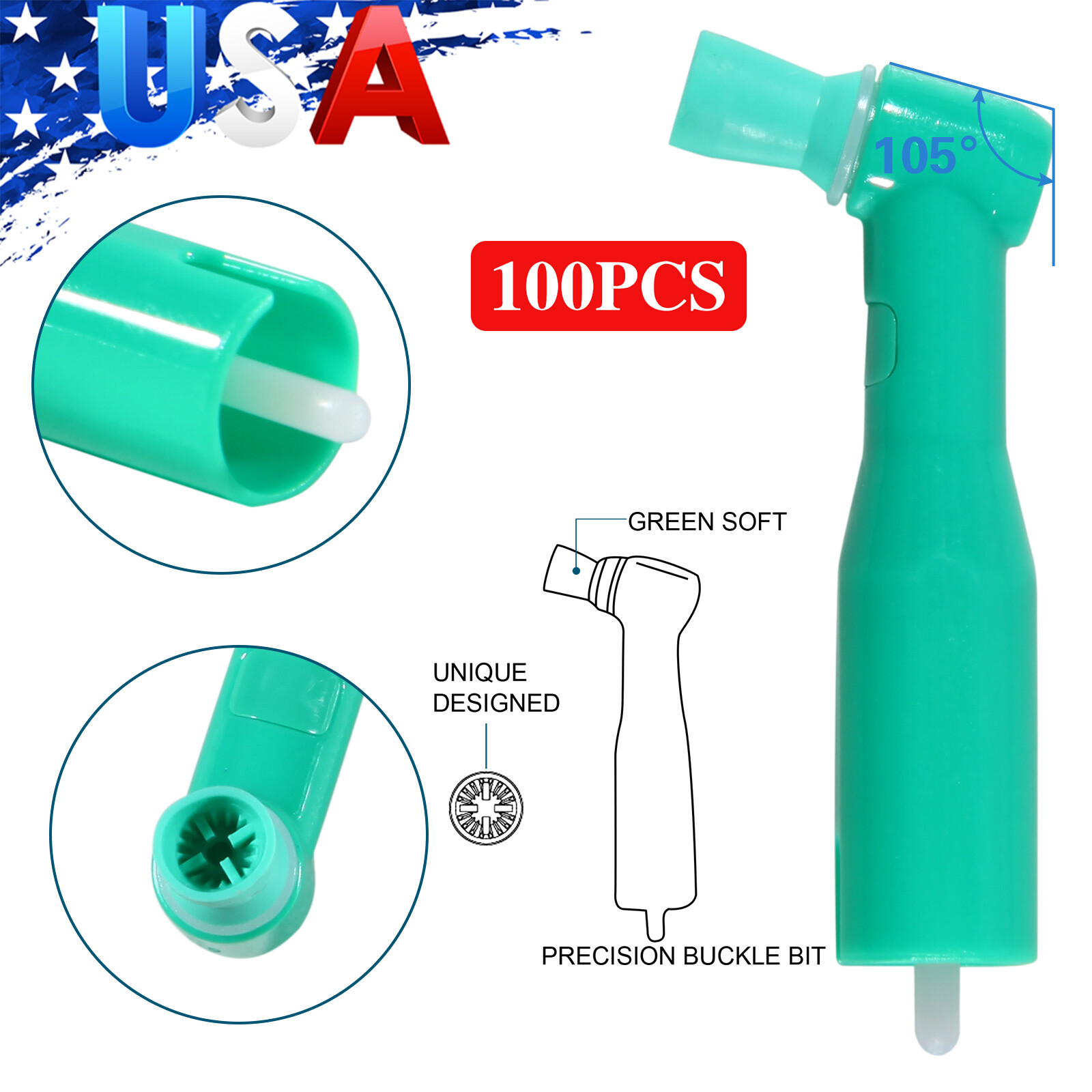 Prophy Angles Firm Cups 100 1000/pk Dental Disposable Prophy Angle Soft Cup
