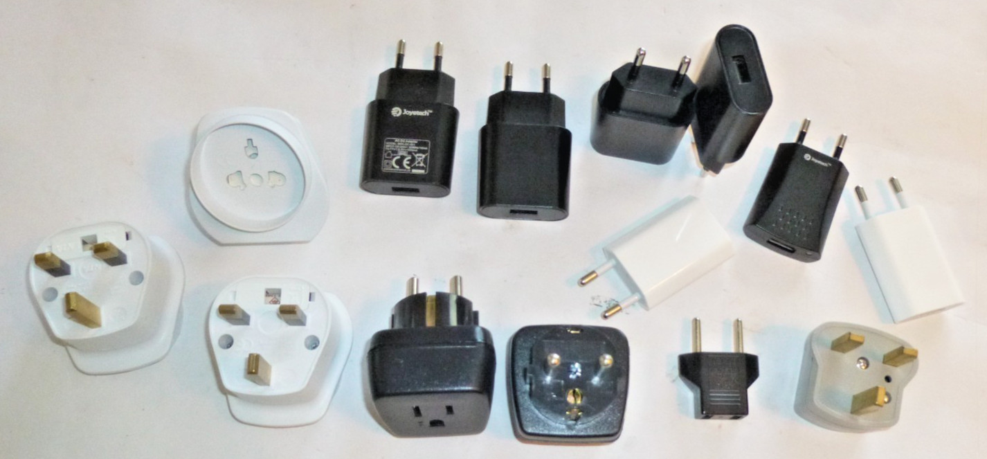 Lot of 14 Germany European Travel Adapter, International Power Plug usb adpt