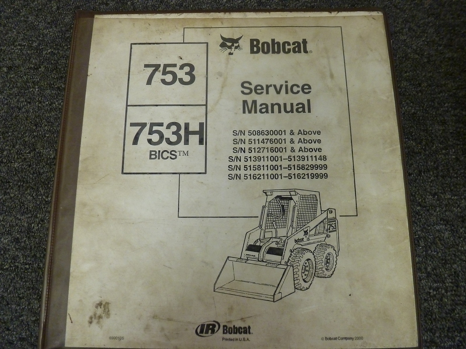 Bobcat 753 & 753H BICS Skid Steer Skidsteer Loader Shop Service Repair Manual