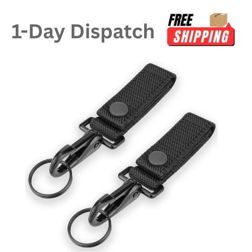 Ullnosoo Heavy Duty Belt Keeper Keychain – Nylon MOLLE Strap for Duty Belt