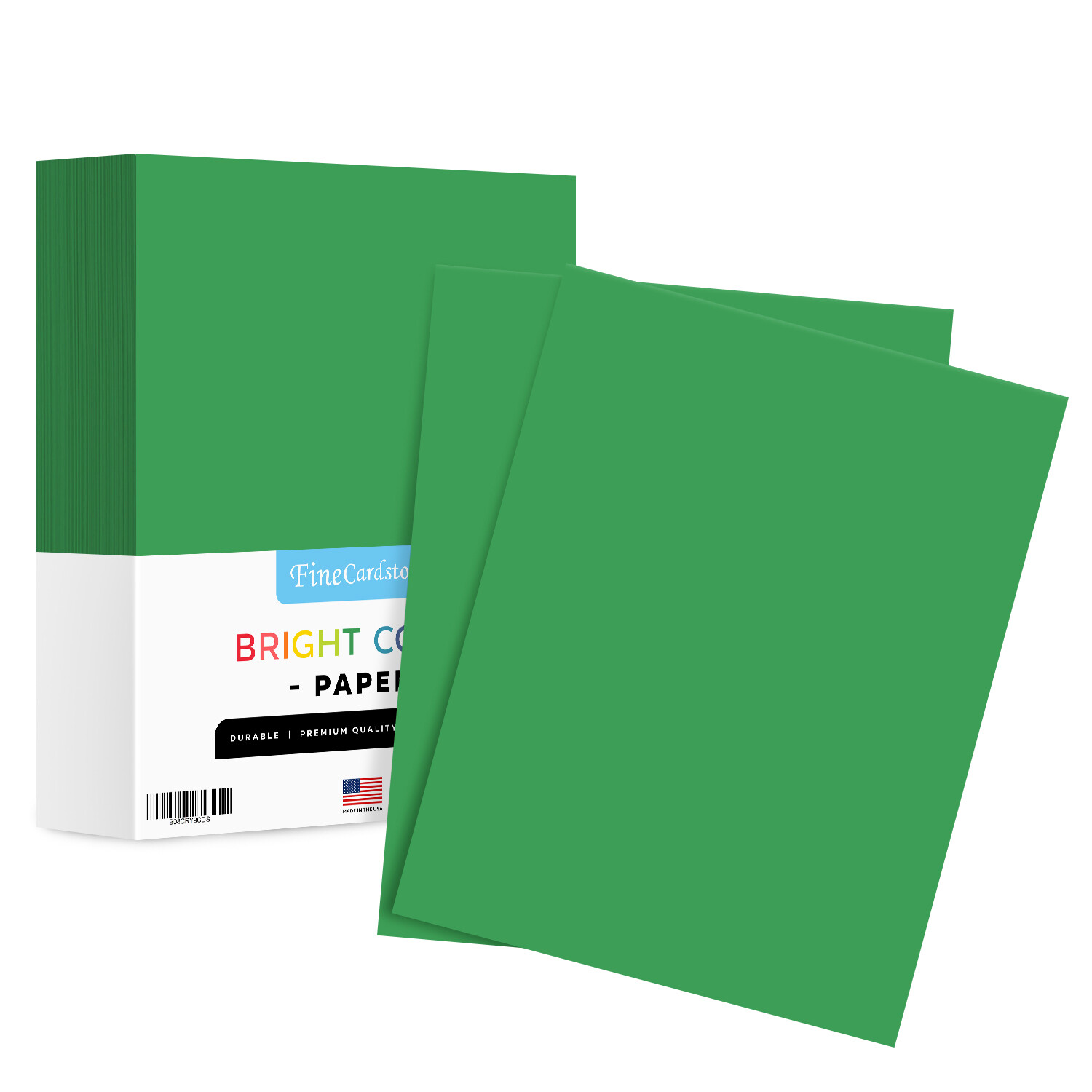 Gamma Green Bright Color Paper, 24lb Bond (90GSM), 8.5 x 11, 500 Sheets