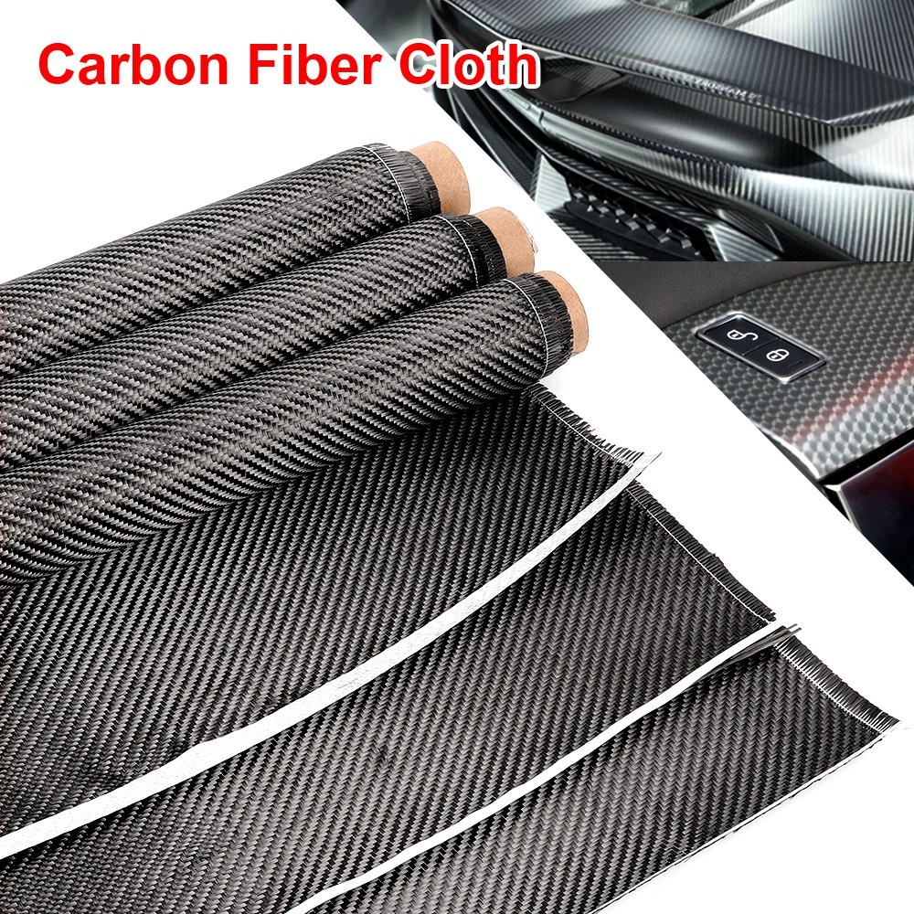 9.8ft x 19.7″ Carbon Fiber Fabric Roll Pure Fabric Carbon Fiber Sheet 2 x 2 Twil