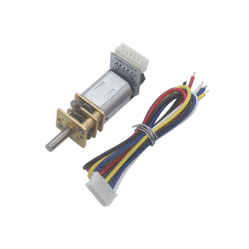 DC6V N20 Metal Gearbox Speed Reduction Gear Motor Encoder Code Smart Car Robot
