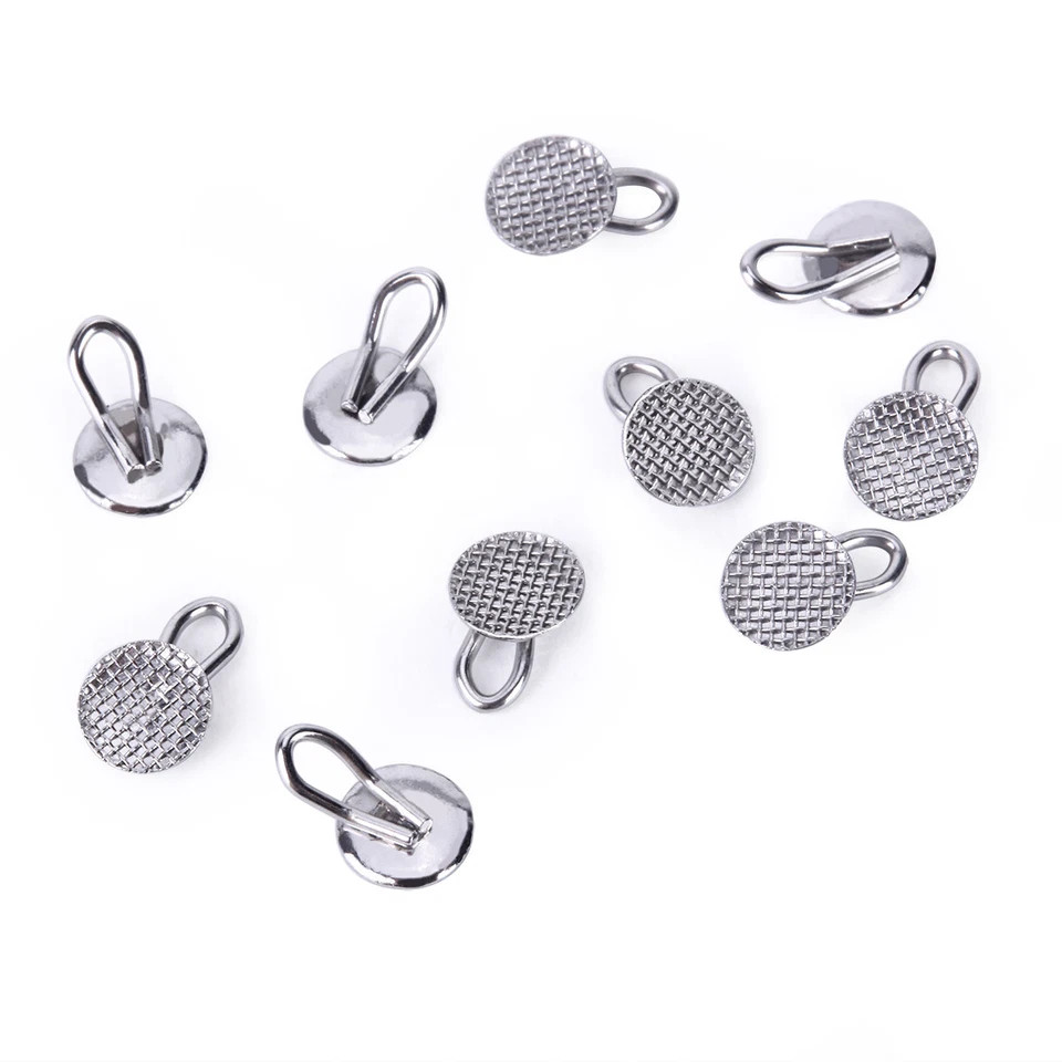 dental Orthodontic Lingual Buttons Traction Hook Round Mesh Base 10pcs/pack