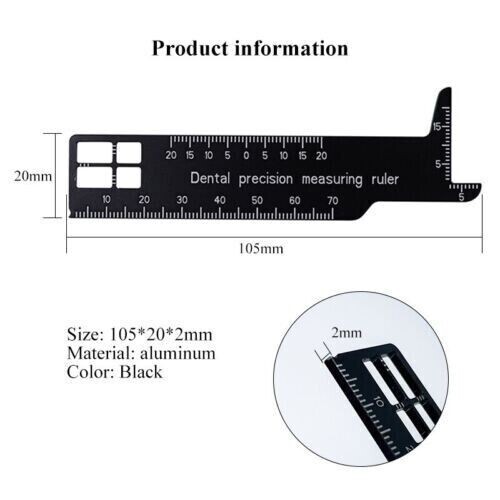Dental Precision Measuring Ruler Span Gauge Photography Dentistry Medical Tools