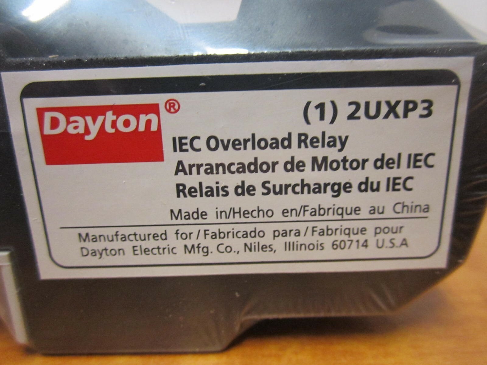 Overload Relay 0.16-0.25 Amp Range Trip Indicator Finger Safe Terminals